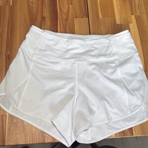 Women's White Athletic Shorts